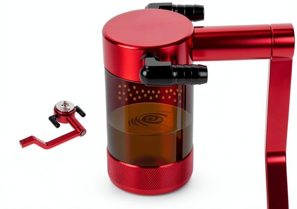 6.4L Billet Oil Catch Can Kit Auttoop Red for 2011-2021 Dodge Charger-4