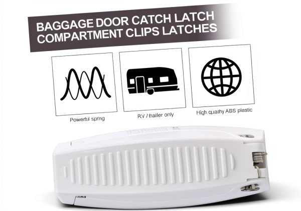 2Pcs Baggage Door Catch Clips JECOMPRIS Plastic Catches for RV-2