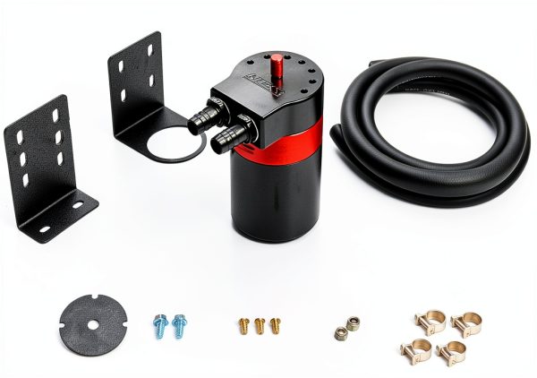 HPS Oil Catch Can Kit with 3/8" Barb Adapters, 6ft Hose – 5oz-2