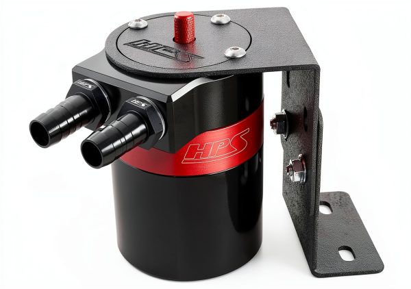 HPS Oil Catch Can Kit with 3/8" Barb Adapters, 6ft Hose – 5oz-0