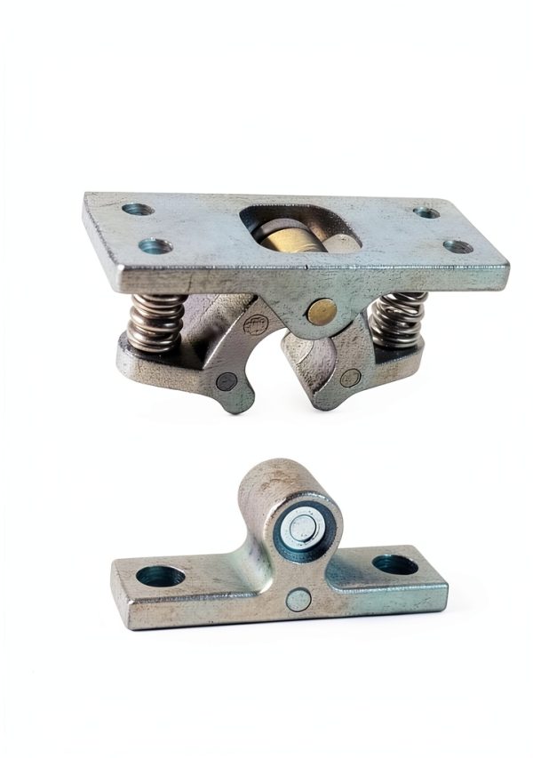 2 Pcs RV Door Catch Trailer Door Latch, Spring Loaded Door Easy Lock Stop Double Roller Catch Double Roller Buckle Zinc Alloy for Garden Bedroom Living Room Boat Door Garage-1