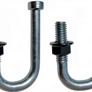 J-Bolt Catch Adrian Steel Crossbox Set of 2, 2in Height x 4in Length-0