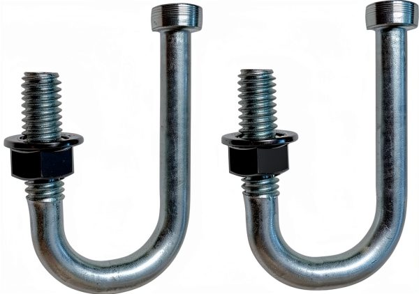 J-Bolt Catch Adrian Steel Crossbox Set of 2, 2in Height x 4in Length-0