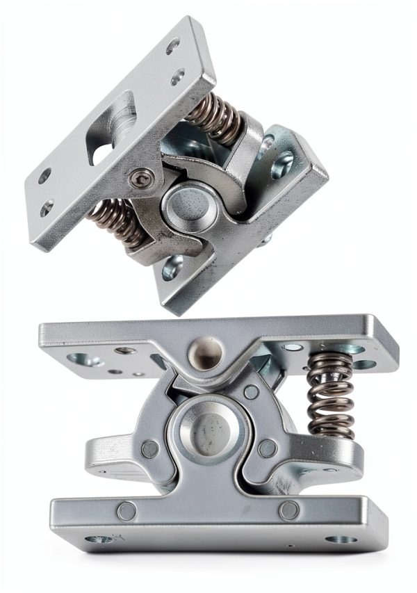2 Pcs RV Door Catch Trailer Door Latch, Spring Loaded Door Easy Lock Stop Double Roller Catch Double Roller Buckle Zinc Alloy for Garden Bedroom Living Room Boat Door Garage-2